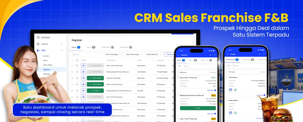 Solusi CRM untuk Franchise F&B — Prospek hingga Deal dalam Satu Sistem Terintegrasi
